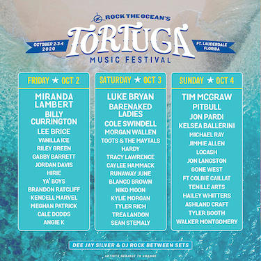 Tortuga Music Festival 2020 Lineup